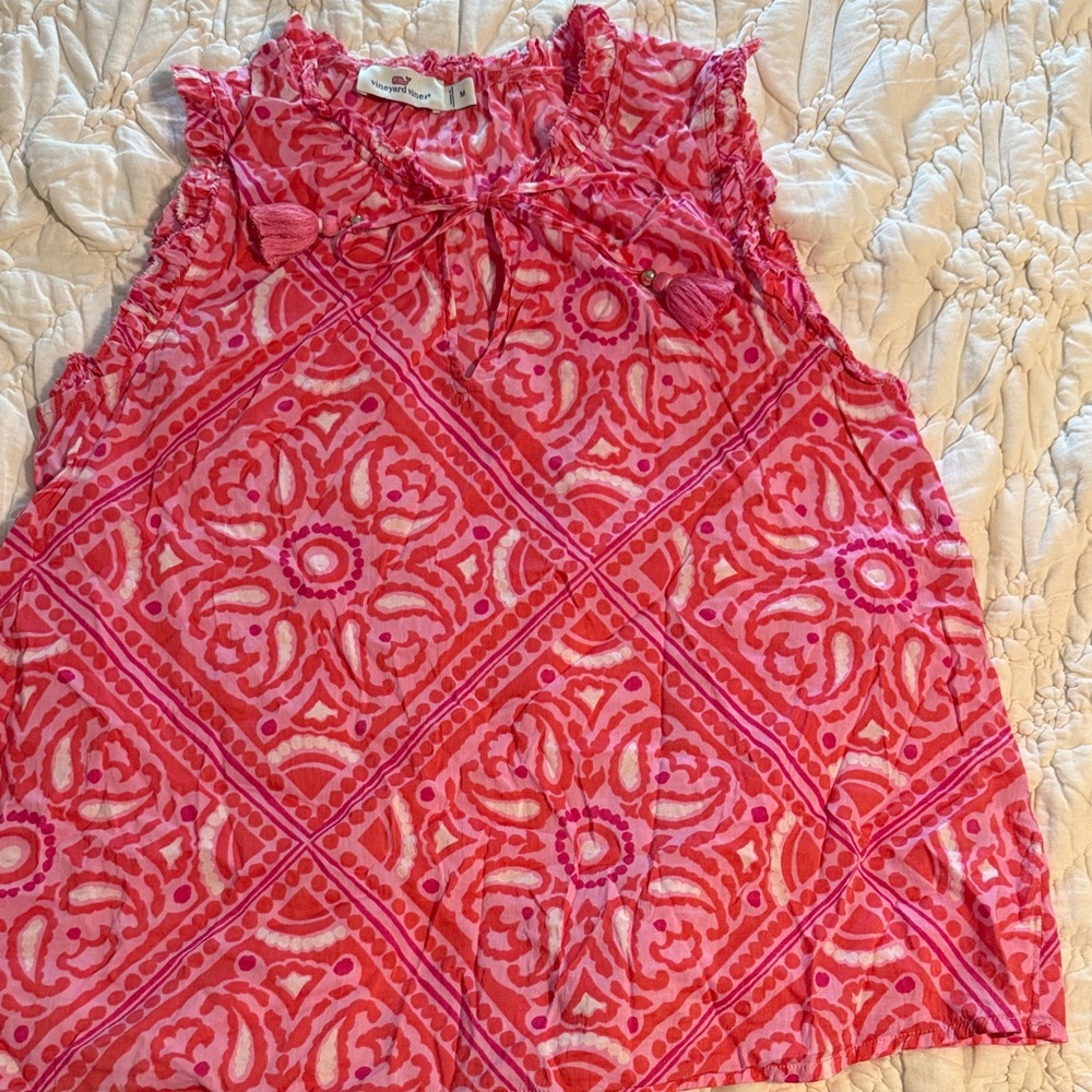 Vineyard Vines Pink Swirl Top